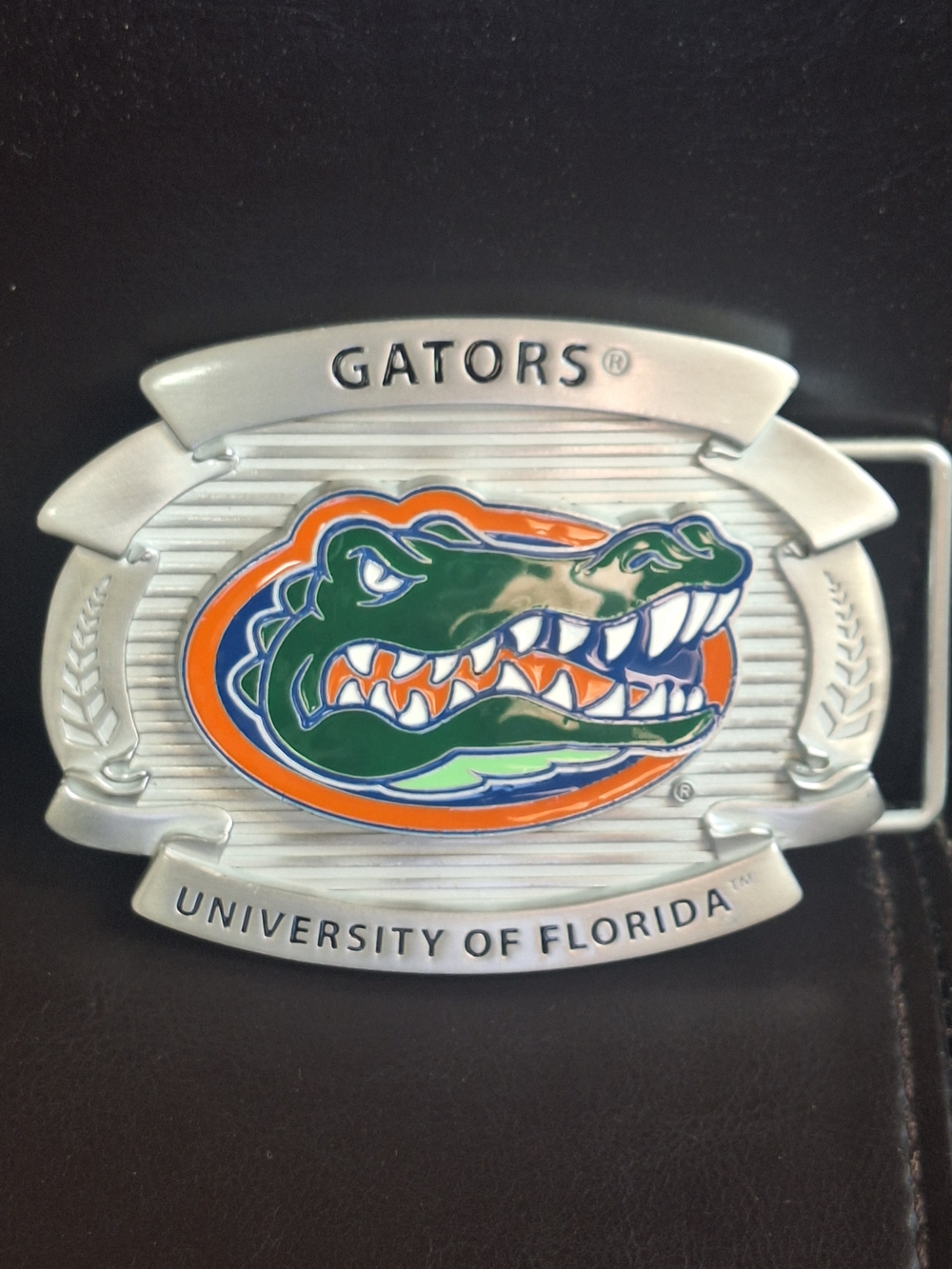 Siskiyou Sport University of Florida Gators Metal Belt Buckle - Green & Orange